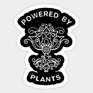 Vegan T-Shirt / Powered By Plants / Vegan Power / Vegan / Mandala Vegan Sticker